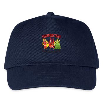 Feuerwehrleute retten den Weihnachtsmann Wellen We - Kinder Basecap - Navy - Vorne