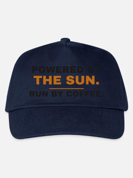 Angetrieben von der Sonne Betrieben von Kaffee - Kinder Basecap - Navy