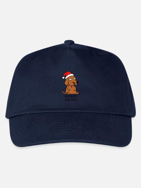 Frohe Krise – Weihnachtsdackel und Humor - Kinder Basecap - Navy