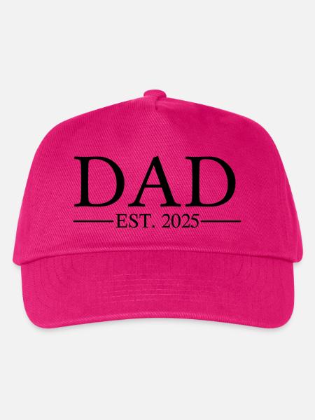 Dad EST 2025 - Kinder Basecap - Fuchsia
