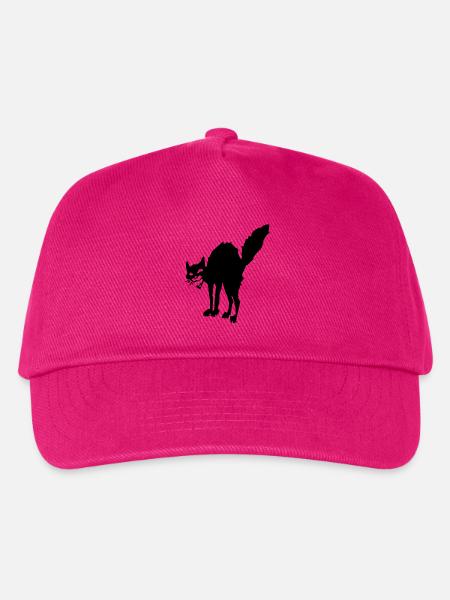 schwarze Katze I Antifa I Anarchy cat I Sab Cat - Kinder Basecap - Fuchsia