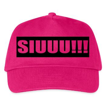 Stylish SIUUU!!! - Kinder Basecap - Fuchsia - Vorne