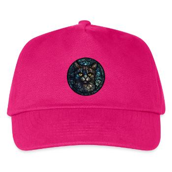 Pixie Bob Katzenrasse Aquarellglas - Kinder Basecap - Fuchsia - Vorne