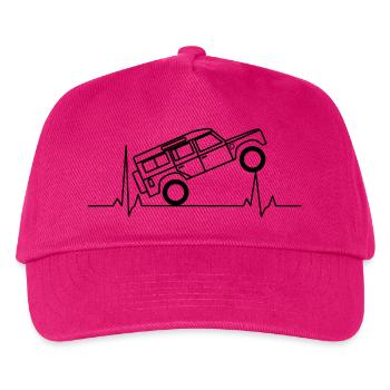 Defender EKG Herzschlag Offroad - Kinder Basecap - Fuchsia - Vorne
