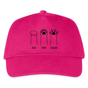 Rock Paper Scissors - Kids’ Baseball Cap - fuchsia - Front