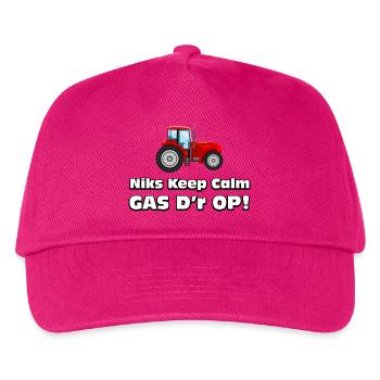 Bauer - Nichts Ruhiges, Gas drauf! Bauern Traktor - Kinder Basecap - Fuchsia - Vorne