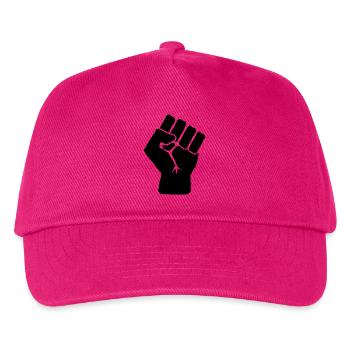 Raised Fist of Solidarity - Kids’ Baseball Cap - fuchsia - Front