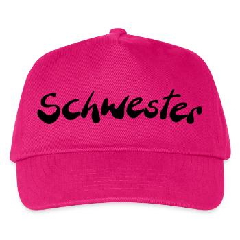 Schwester - Kinder Basecap - Fuchsia - Vorne