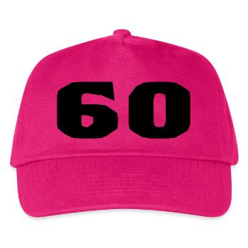 60. 60 JAHRE. 60-JÄHRIGES JUBILÄUM. 60. GEBURTSTAG. - Kinder Basecap - Fuchsia - Vorne