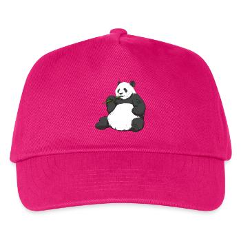 Großer Panda Süßer Pandabär Tierfreund - Kinder Basecap - Fuchsia - Vorne