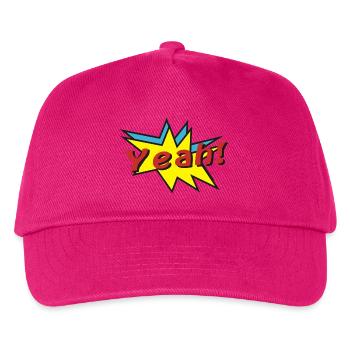 yeah comic - Kinder Basecap - Fuchsia - Vorne