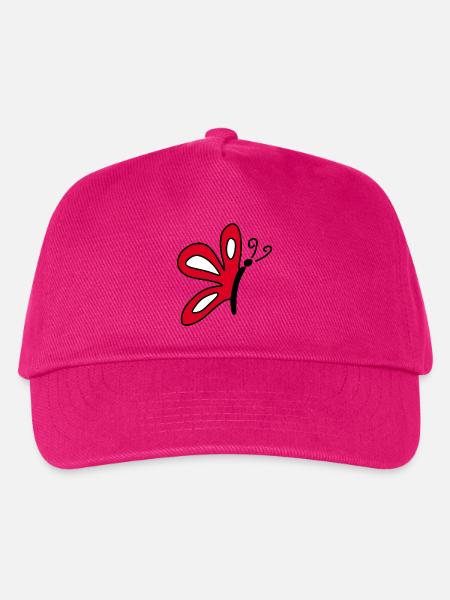 Roter Schmetterling Geschenk für sie  - Kinder Basecap - Fuchsia