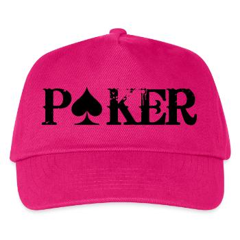 Poker - Kinder Basecap - Fuchsia - Vorne