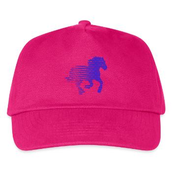 PFERD. FOHLEN. STUTE. TIER. TIERE. NATUR. - Kinder Basecap - Fuchsia - Vorne
