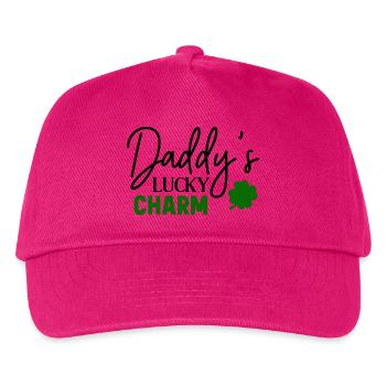 Papa Glücksbringer - Kinder Basecap - Fuchsia - Vorne