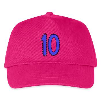 10. 10 YEARS. 10th ANNIVERSARY. 10 YEAR ANNIVERSARY. - Kids’ Baseball Cap - fuchsia - Front