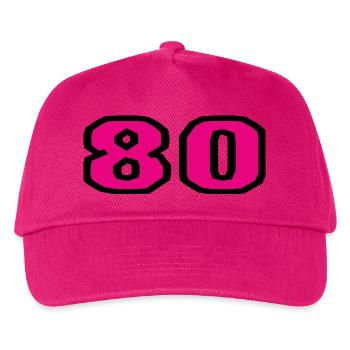 80. 80 YEARS. 80th ANNIVERSARY. 80TH BIRTHDAY. - Kids’ Baseball Cap - fuchsia - Front