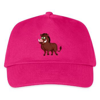 Freches Wildschwein - Kinder Basecap - Fuchsia - Vorne