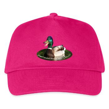 Plappermaul labern schnattern Ente - Kinder Basecap - Fuchsia - Vorne