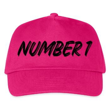 Number 1 - eins - erster - erste - 1 - Nummer 1 - Kinder Basecap - Fuchsia - Vorne
