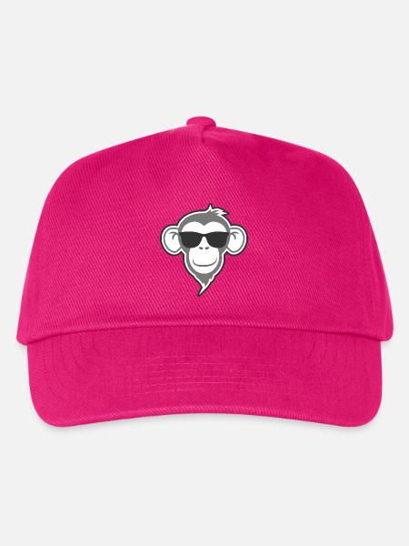 Fränky der Affe - Cooler Affe mit Sonnenbrille - Kinder Basecap - Fuchsia