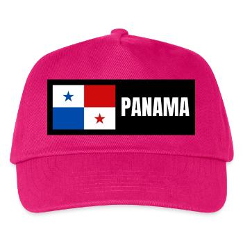 Panama Flagge - Kinder Basecap - Fuchsia - Vorne