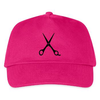 Friseur Schere Symbol - Kinder Basecap - Fuchsia - Vorne