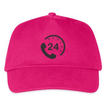 24/7 h Service - Kids’ Baseball Cap - fuchsia - Front
