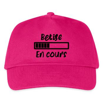 Bêtise en cours - Casquette de baseball Enfant - fuchsia - Devant