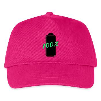 Batterie hat 100% volle Energie - Kinder Basecap - Fuchsia - Vorne