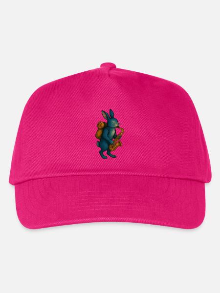 Lapin Bleu avec Saxophone - Casquette de baseball Enfant - fuchsia