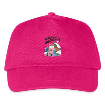 Warm und einhornartig! - Kinder Basecap - Fuchsia - Vorne