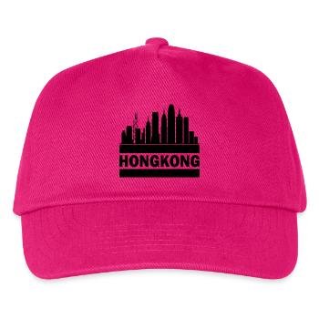 Hong Kong Skyline Souvenir Asia Buddha Gift Om - Kids’ Baseball Cap - fuchsia - Front