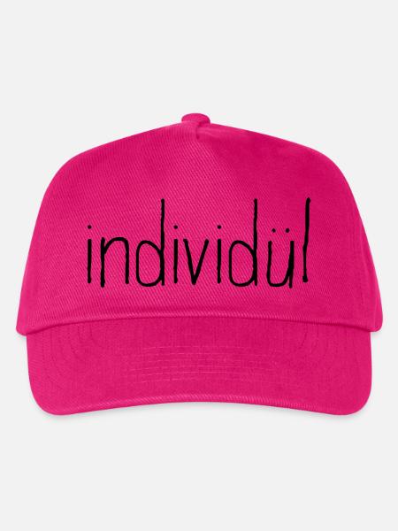 individül und individuell. Mehr geht nicht. - Kinder Basecap - Fuchsia