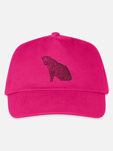 leopard schwarz - Kinder Basecap - Fuchsia