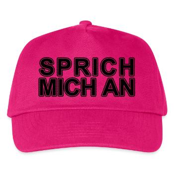Sprich mich an Spruch Party - Kinder Basecap - Fuchsia - Vorne