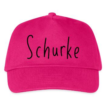 Schurke - Handschrift Statement schwarz - Kinder Basecap - Fuchsia - Vorne
