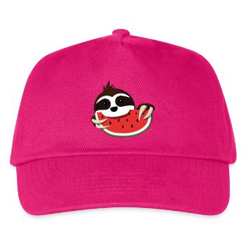 Faultier Melone - Kinder Basecap - Fuchsia - Vorne
