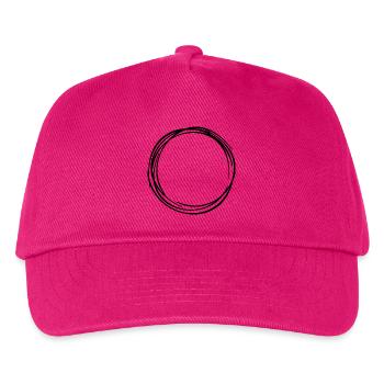 Ring Kreis Circle Zirkel 1 - Kinder Basecap - Fuchsia - Vorne