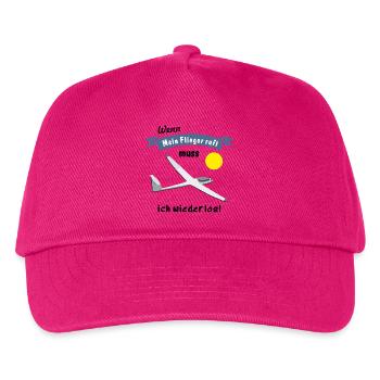 wenn mein flieger ruft - Kinder Basecap - Fuchsia - Vorne