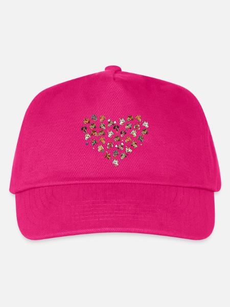 ponys-weihnachten-herz-vektor - Kinder Basecap - Fuchsia