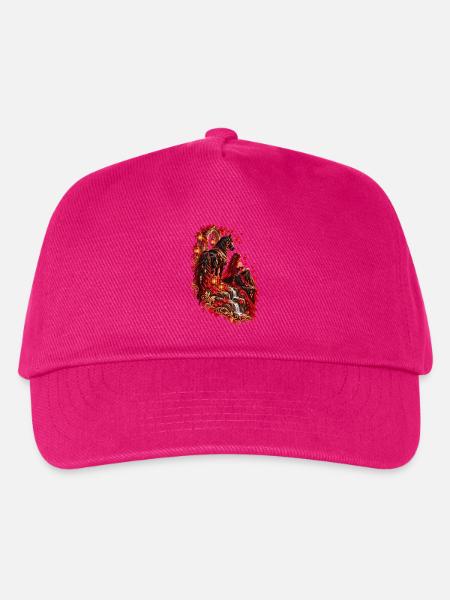 Rotes Pferd im Herbstlicht - Kinder Basecap - Fuchsia
