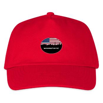 Washington Dc Washington USA Flagge Skyline Travel S - Kinder Basecap - Rot - Vorne