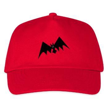schwarze Fledermaus Fledermäuse Blutsauger Vampir - Kinder Basecap - Rot - Vorne