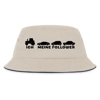 Ich meine Follower  - Kinder Bucket Hat - Natur/Navy - Vorne