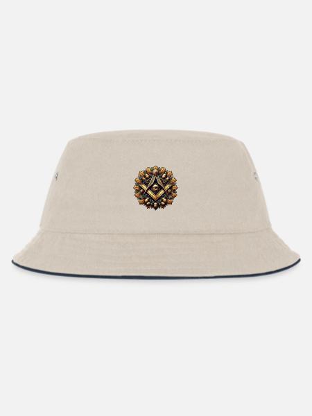 Freimaurer Logo - Kinder Bucket Hat - Natur/Navy