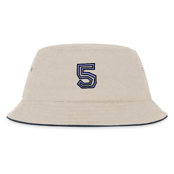 5. 5 JAHRE - Kinder Bucket Hat - Natur/Navy - Vorne