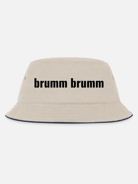 brumm brumm - Kinder Bucket Hat - Natur/Navy