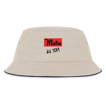 MEISTER. MEISTER. VIELEN DANK. DANKE, MEISTER - Kinder Bucket Hat - Natur/Navy - Vorne