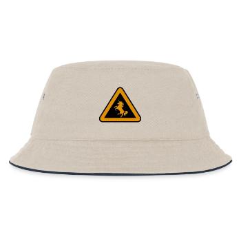 Achtung Einhorn, Gefahr - Kinder Bucket Hat - Natur/Navy - Vorne